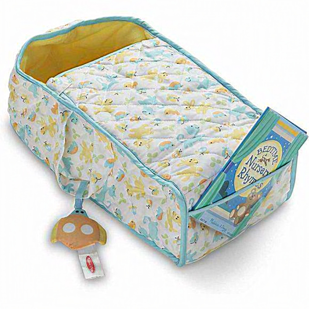 Dolls Play Set Portable Carrier with Crinkle Toy ‎ Nursery Rhyme Book